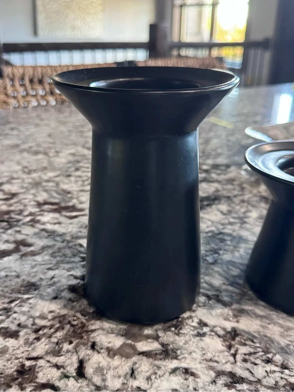 IKEA SINNESRO pillar/block candle holders in a black finish discontinued